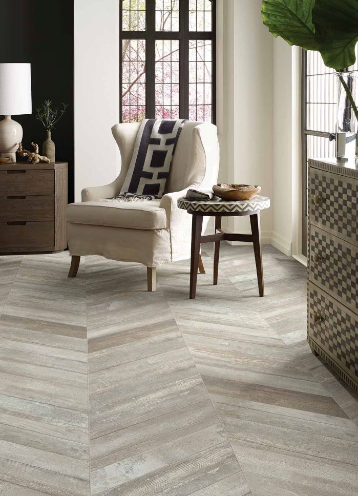 herringbone wood look tile floors
